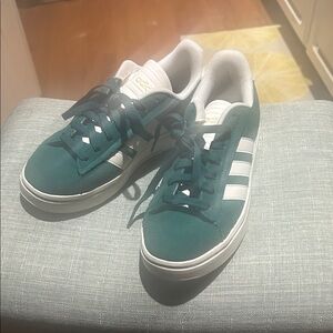 Adidas Green Sneakers with White Accents